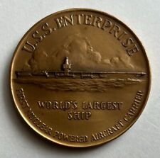 EE. UU. ENTERPRISE Medalla de Bronce Barco Más Grande del Mundo, 1960, 2 1/2", usado segunda mano  Embacar hacia Argentina