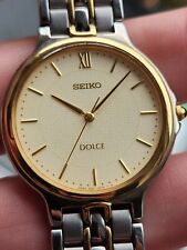 Vintage 1987, OURO, SEIKO DOLCE, 5E61-0A40, Relógio de Quartzo Masculino, PARA REPARO comprar usado  Enviando para Brazil
