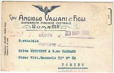 Carte postale de la société Cav. Angiolo Valiani au Carpano de Turin 1938 d'occasion  Expédié en France