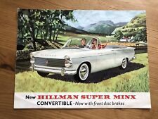 Hillman super minx for sale  CHESTERFIELD