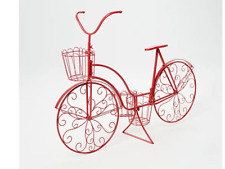 Usado, Cesta de plantadeira de bicicleta 48” metal jardim paisagem jardim vermelho Valerie Parr QVC comprar usado  Enviando para Brazil