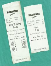 Bus tickets bodmans for sale  PUDSEY