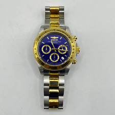 Invicta Speedway Collection relógio de pulso analógico quartzo aço inoxidável/azul dourado, usado comprar usado  Enviando para Brazil