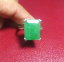 Anillo de piedras preciosas esmeralda natural de 8,00 quilates hecho a mano de plata esterlina 925 hecho a mano segunda mano  Embacar hacia Argentina