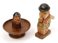 Hobo de boliche vintage de madera tallada a mano sombrero botella de ron y musical segunda mano  Embacar hacia Mexico