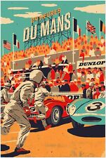 24 Horas Le Mans - Era 1950 - Póster de viaje vintage de carreras - Pósters automáticos segunda mano  Embacar hacia Argentina