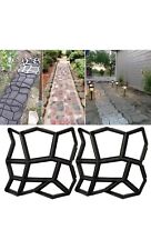 Garden Path Maker Mold DIY Reusable Concrete Cement Stone Paver Walk Mould, 2 Pk, used for sale  Shipping to South Africa