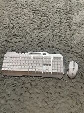 Juego de teclado y mouse, blanco mecánico sin cables, usado segunda mano  Embacar hacia Argentina