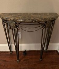 table round metal marble side for sale  Lake Dallas