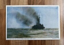 WW1 Royal Navy Patriotic Postcard. The Big Guns Busy. Twilight On The North Sea for sale  Shipping to South Africa