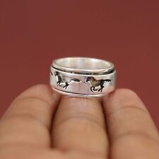 925 Sterling Silver Spinner Horse Spinner Beautiful Handmade Ring All Size Sk269, used for sale  Shipping to South Africa