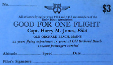 Billete de viaje en avión piloto pionero de aviación Barnstormer Harry M. Jones década 1930 segunda mano  Embacar hacia Mexico