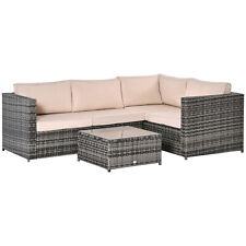 Outsunny 3pcs rattan for sale  GREENFORD