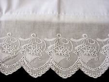 Nuevo par de fundas de almohada de encaje bordadas 100 % algodón blancas estándar Queen King M18# segunda mano  Embacar hacia Mexico