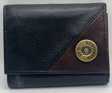 Remington 12 GA Genuine Leather Bifold Wallet Black With Brown Trim for sale  Shipping to South Africa