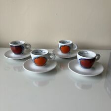 4x ILLY Espresso Cups & Saucers Art Collection 2011  FRANCESCO CLEMENTE exc cond, used for sale  Shipping to South Africa