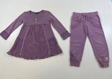 Naartjie Girls Cotton Blend Purple Lace Detail Tunic Sweat Pants 2Pc Set 3/4 for sale  Shipping to South Africa
