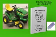 Trator de grama John Deere 102 115 125 135 145 155C 190C manual técnico veja Desc. comprar usado  Enviando para Brazil