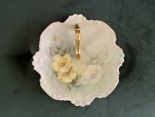 Antiga placa de laço de dedo dourada flor amarela com borda recortada, usado comprar usado  Enviando para Brazil