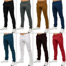 Enzo Mens Chino Trousers Slim Fit Stretch Cotton Jeans Pants All Waist Sizes  for sale  Shipping to South Africa
