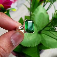 Designer 925 Sterling Silver Handmade 925 Indian Green Emerald Stone Ring KS407, used for sale  Shipping to South Africa