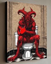 Dipinto satana rosso usato  Italia