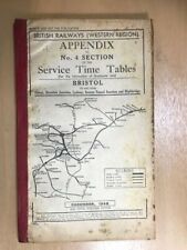 British Railways Western Region Working TimeTable No4 Appendix Bristol Area 1948 for sale  LYDNEY