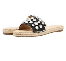 Sandália Nine West Blast cravejada de couro sintético preta espadrille tamanho 9 comprar usado  Enviando para Brazil