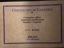 Certificato bolaffi 1992 usato  Trieste