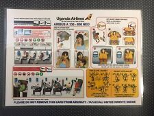 Safety card UGANDA AIRLINES Airbus A330-800 NEO      (2023) comprar usado  Enviando para Brazil