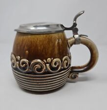 VTG Rheinhold Merkelbach #3792 Art Deco Lidded Brown/Gold Beer Stein 0.5 L for sale  Shipping to South Africa