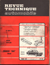 RTA revue technique N°311  PEUGEOT 504 DIESEL   3-1972 comprar usado  Enviando para Brazil