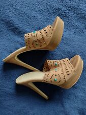 Camel leather heels for sale  NOTTINGHAM