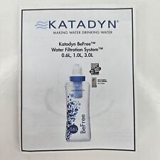 Katadyn BeFree Water Bottle Filter Purification Filtration System Instructions  for sale  Shipping to South Africa