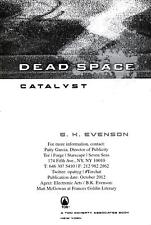 Brian Evenson / Dead Space Catalyst Dead Space Series 2 um marketing avançado 1º comprar usado  Enviando para Brazil