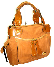 Bolsa satchel Chloe linda camurça marrom + alças de couro envernizado e acabamento baía **** comprar usado  Enviando para Brazil