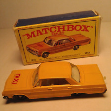 MATCHBOX LESNEY REGULAR WHEELS #20 Taxi Cab com caixa original, usado comprar usado  Enviando para Brazil