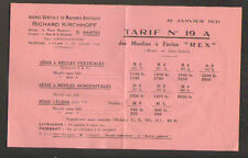 NANTES (44) USINE de MACHINE AGRICOLE , MOULIN à FARINE "Richard KIRCHHOFF" 1931 d'occasion  Baugy