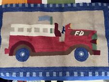 Pottery Barn Kids WYATT FIRE TRUCK Large Bedroom Accent Rug for sale  Shipping to South Africa