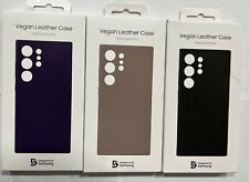 Auténtica funda de cuero vegano Samsung solo para Galaxy S24 Ultra - negra o violeta segunda mano  Embacar hacia Argentina