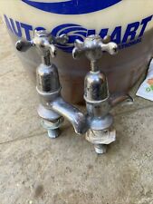 Vintage Old Large Pair Of Hot & Cold Tap Kitchen Sink Bath Taps for sale  Shipping to South Africa