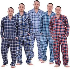Mens Pyjama Set Yarn Dyed Woven Check Cotton Blend Loungewear Regular Big Size til salgs  Frakt til Norway