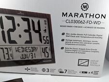 Reloj de pared digital atómico delgado jumbo Marathon CL030062-FD-WD segunda mano  Embacar hacia Argentina