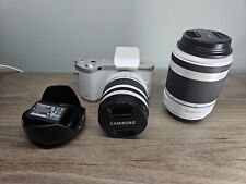 Used, Samsung NX300 20.3MP Camera - White  18-55mm III Lens and 50-200mm III Lens for sale  Shipping to South Africa