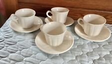 Four Royal Crownford White Ironstone Cups And Saucers for sale  Shipping to South Africa