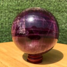 Bola de cristal de cuarzo de fluorita natural 622G esfera mineral pulida curación segunda mano  Embacar hacia Argentina