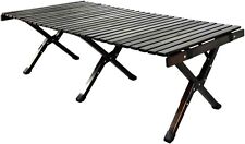 Portable Folding Table Wooden Folding Picnic Table Portable 120x60x41cm Black, used for sale  Shipping to South Africa