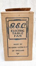 Used, 1920s Vintage Old Gec Electric Table Fan Cardboard Box Advertising Rare England for sale  Shipping to South Africa