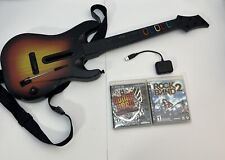 Guitarra inalámbrica Guitar Hero World Tour PS3 con controlador dongle 2 correa para juegos, usado segunda mano  Embacar hacia Argentina
