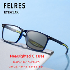 Óculos de sol masculino feminino quadrado fotocromático miopia óculos míope externo novo comprar usado  Enviando para Brazil